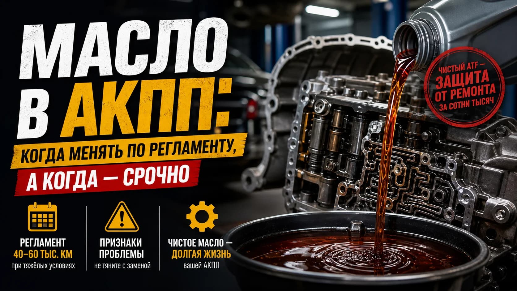 Масло в АКПП: когда менять по регламенту, а когда — срочно