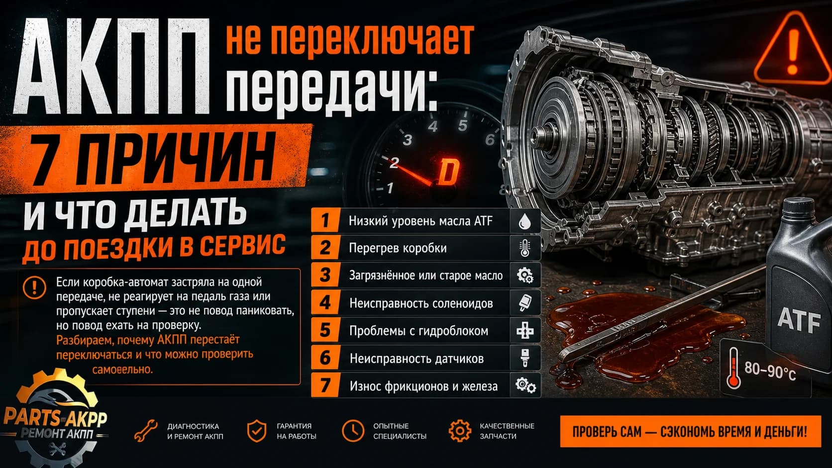 АКПП не переключает передачи: 7 причин и что делать до поездки в сервис