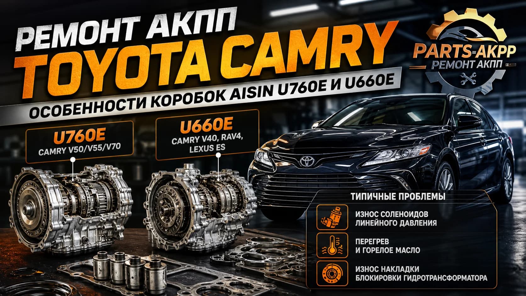 Ремонт АКПП Toyota Camry: особенности коробок Aisin U760E и U660E