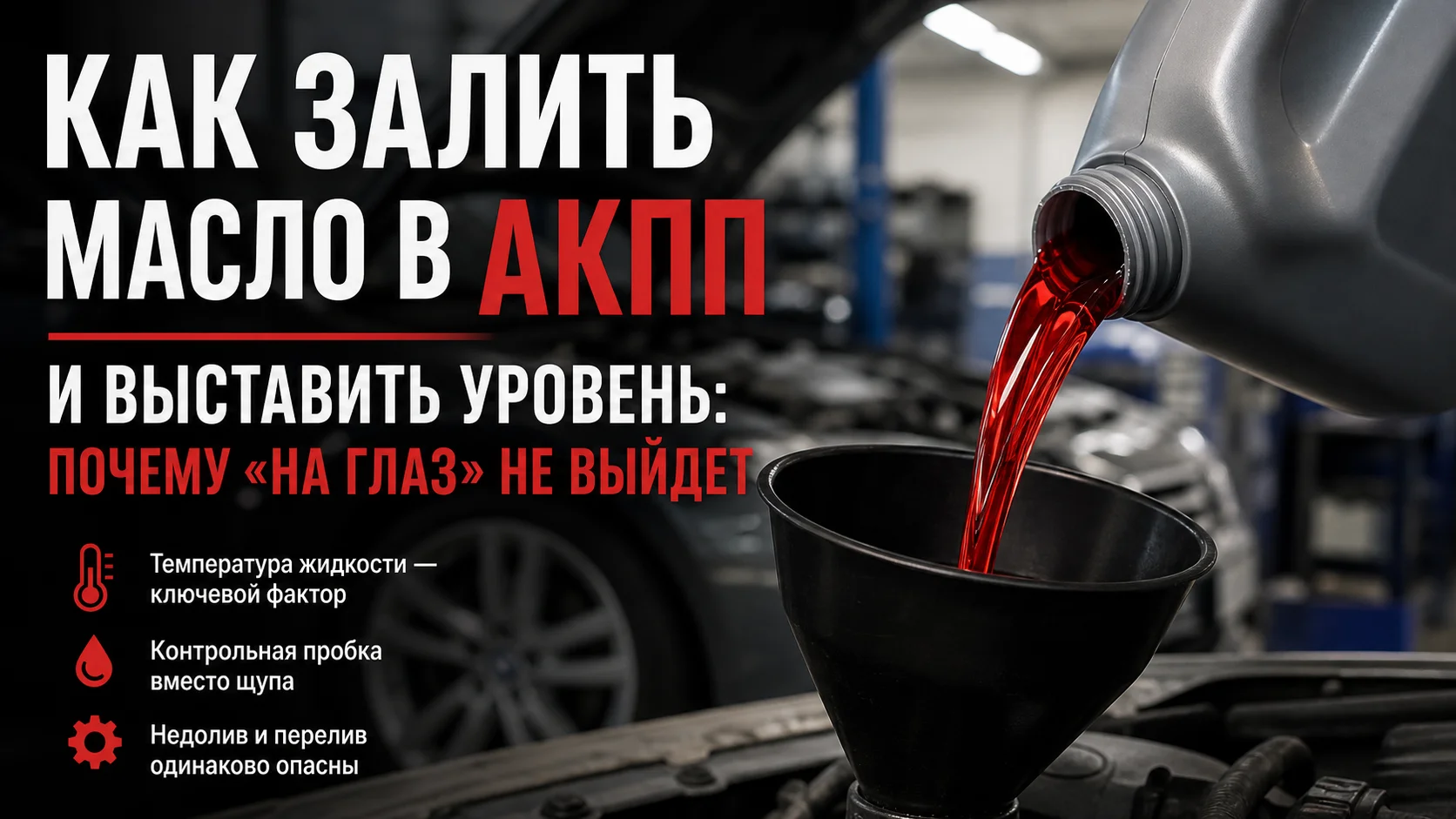 Как залить масло в АКПП и выставить уровень: почему «на глаз» не выйдет